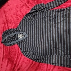 Sweater hoodie shirt stripped blue black